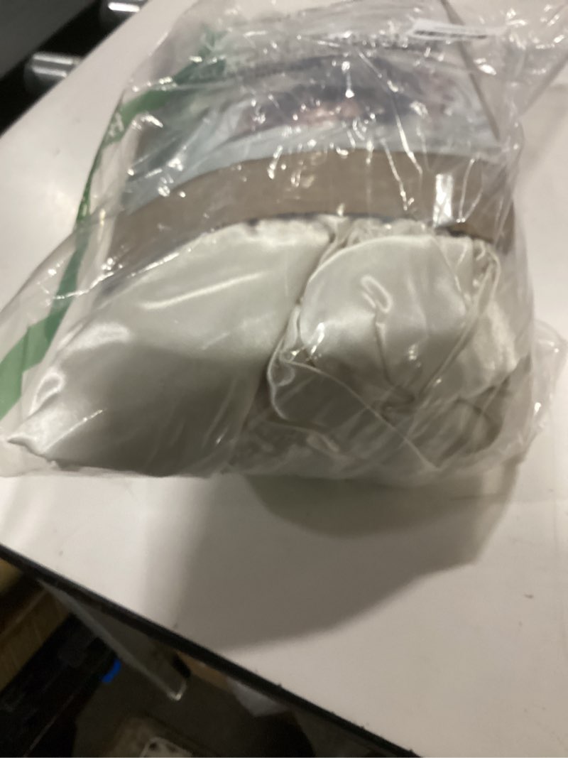 Condition photo showing Good Condition for love's cabin california king satin sheet sets - 4 piece ivory silky sheets bed set with deep pocket, luxury silk feel satin cal king sheet set (1 flat sheet,1 fitted sheet,2 pillow cases) california king ivory.