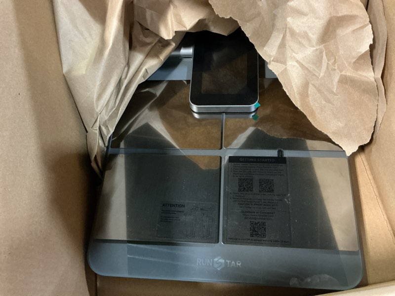 Condition photo showing As Is for RunStar Scale for Body Weight and Fat Percentage, 8-Electrodes Precision Digital Smart Scale for BMI 28 Body Composition Measurement, Silver Bathroom Smart Scales with Large Display