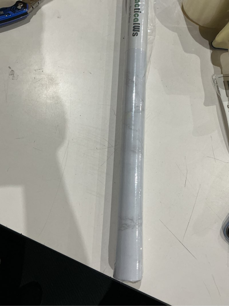 Condition photo showing As Is for antrect window privacy film frosted glass sticker covering, white