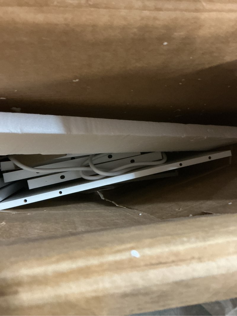 Condition photo showing As Is for Computer Desk White DJ504531 (similar to stock photo) (missing parts)