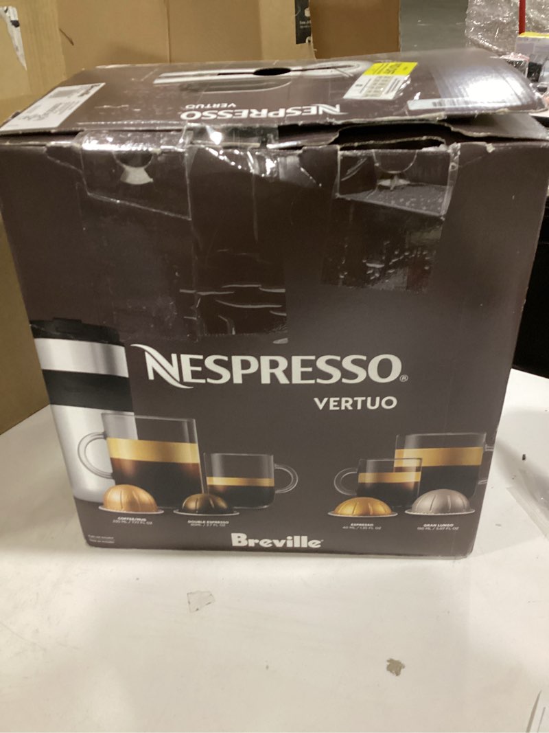 Condition photo showing As Is for Nespresso Vertuo Coffee and Espresso Machine by Breville,5 Cups, Chrome