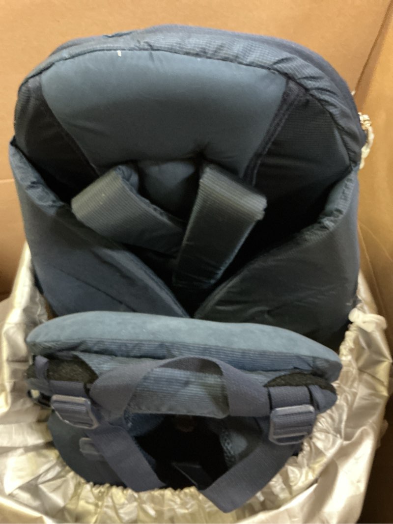 Condition photo showing Good Condition for vandra™ river - scandinavian hiking baby carrier backpack - gravity lock™ hard-shell frame - nest child carrier for toddler & kids - dust bag, alu tag & more included river blue