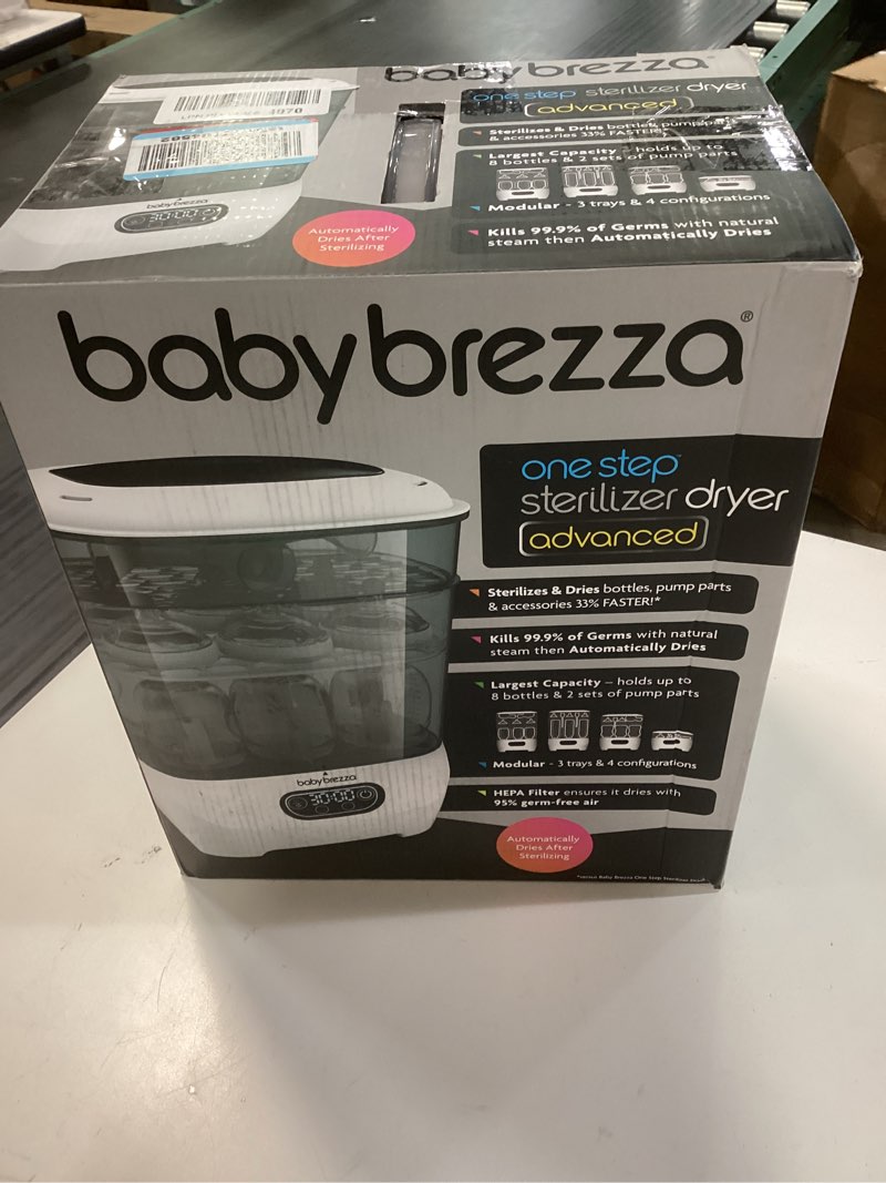 Condition photo showing New/Like New for baby brezza bottle sterilizer and dryer advanced – 33% faster - largest capacity steam sanitizer - universal sterilization machine for all bottles + pump parts - hepa air filter