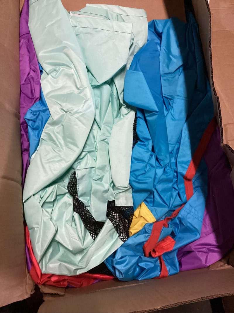 Condition photo showing Good Condition for (Includes 2 box’s )Big Inflatable Bounce House for Party Fun,15ft x 14.8ft,Double Basketball Hoop,Throw Ball Game,Reinforced PVC Bounce Floor,Jumping Bouncy Castle Holds 6 Kids
