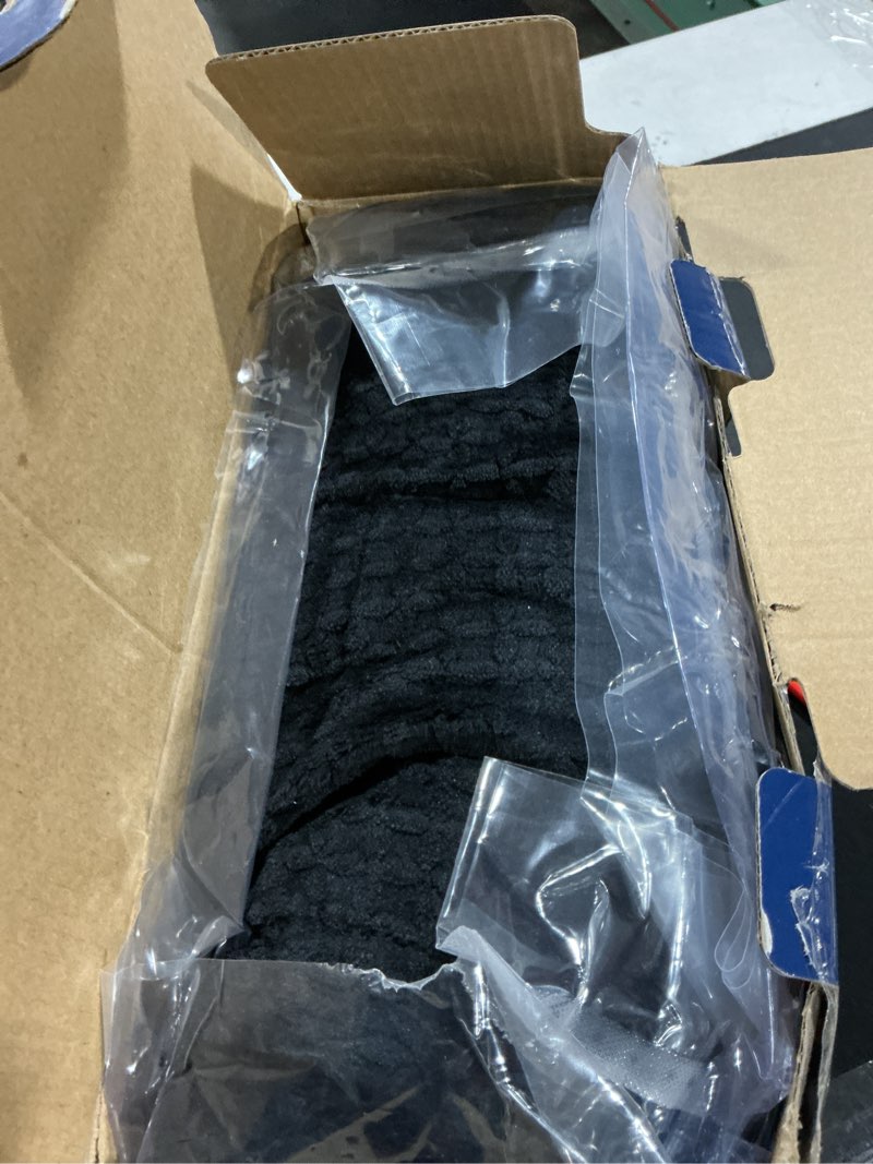 Condition photo showing As Is for Heated Blanket Throw,Waffle Weave Electric Blanket, Rapid Heating,LCD Controller,6 Temperature Settings, 4-Hour Auto Shut-Off,ETL Certified, Machine Washable, 50“ × 60”,Luxury Black Light Grey