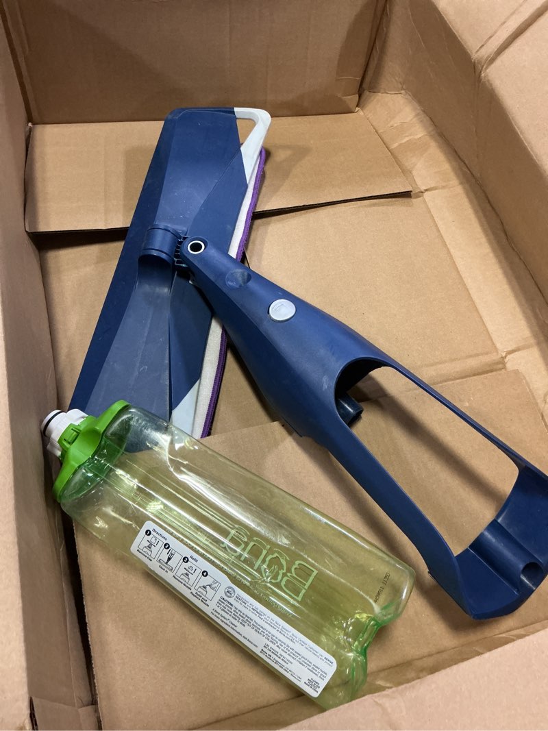Condition photo showing As Is for (Incomplete,missing pcs)Bona Premium Motion Multi-Surface Floor Spray Mop - Includes Multi-Surface Floor Cleaning Solution and Machine Washable Microfiber Cleaning Pad - for Stone, Tile, Laminate, and Vinyl Floors