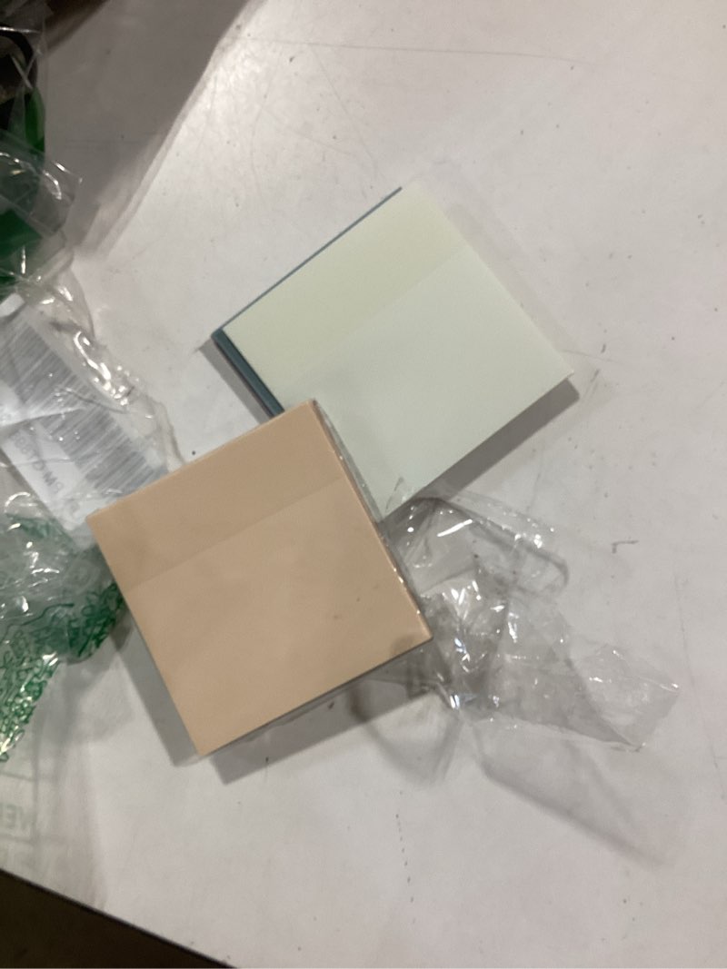 Condition photo showing Good Condition for transparent sticky notes - pastel color clear sticky notes, 3x3 inch, waterproof, 300 sheets for college, school & office 6 colors-300sheets