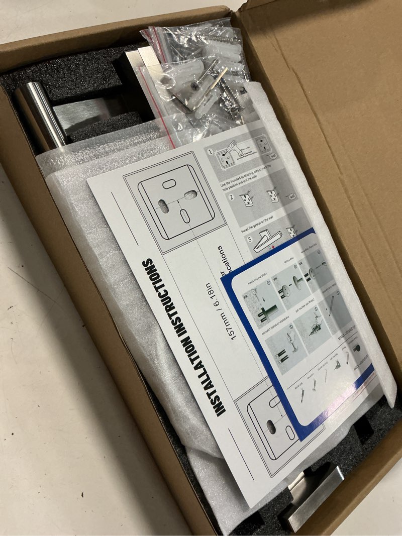 Condition photo showing New/Like New for lairuier 5 pieces bathroom hardware set, brushed nickel towel bar set includes 23.6” towel bar, towel ring holder, toilet paper holder and two towel hooks, bathroom accessories set sus304 wall mounted
