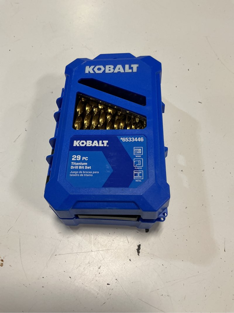 Condition photo showing Good Condition for kobalt 29 -piece x titanium coated hss jobber length twist drill bit set