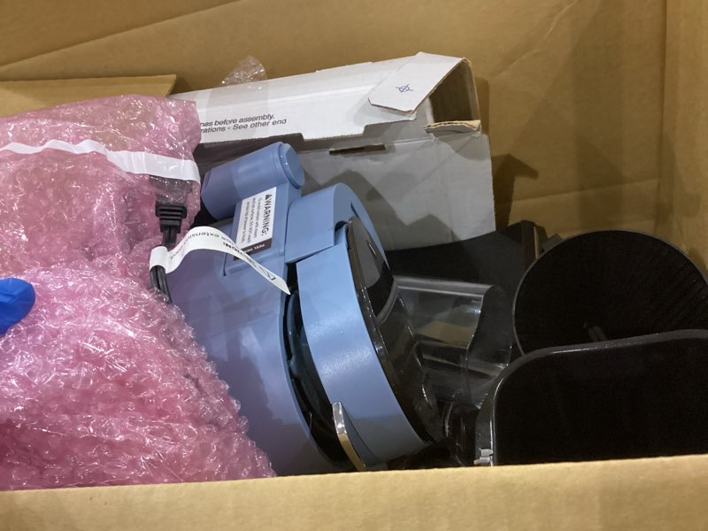 Condition photo showing As Is for Ninja Pod & Grounds Specialty XL Single-Serve Coffee Maker, K-Cup Pod Compatible, Brews Grounds, Compact Design, Built-In Milk Frother, 68-oz. Reservoir, 6oz. Cup-24oz. Mug Sizes, Denim Blue, PB055ABL XL Blue