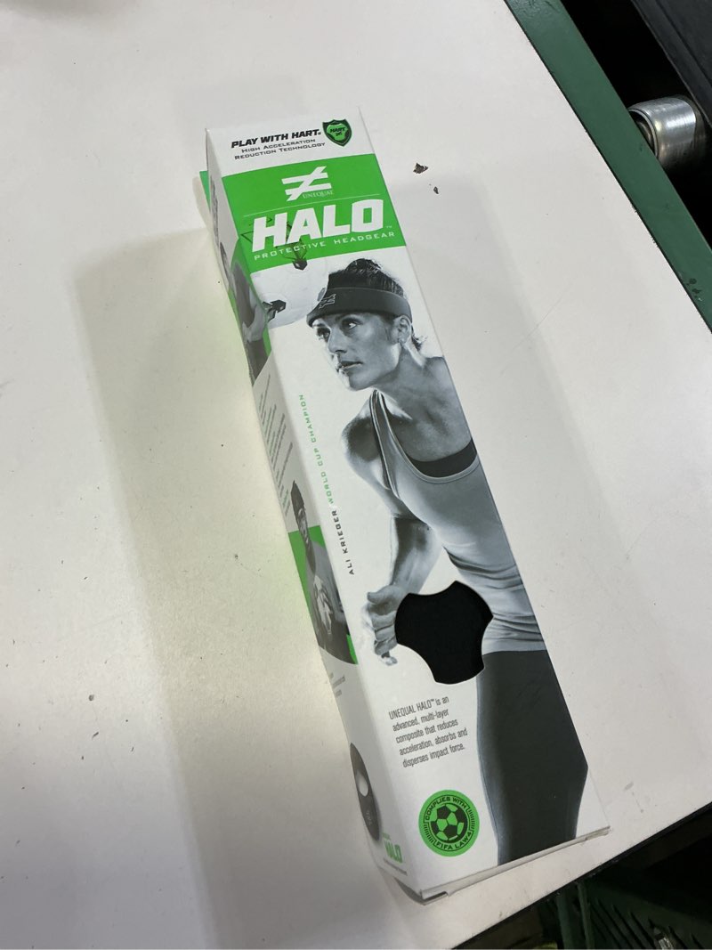 Condition photo showing New/Like New for unequal halo 3 lightweight protective headgear (2 oz.), with military-grade patented composite, coated aramid fabric, airilon comfort foam