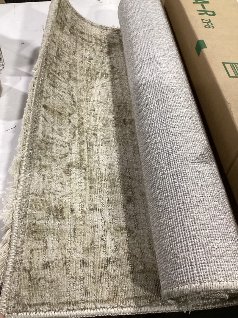 Condition photo showing New/Like New for livabliss x galey alix fetscher i vintage medallion area rug, 2'2" x 3'9" (2' x 4'), light beige light beige 2'2" x 3'9" (rectangular)