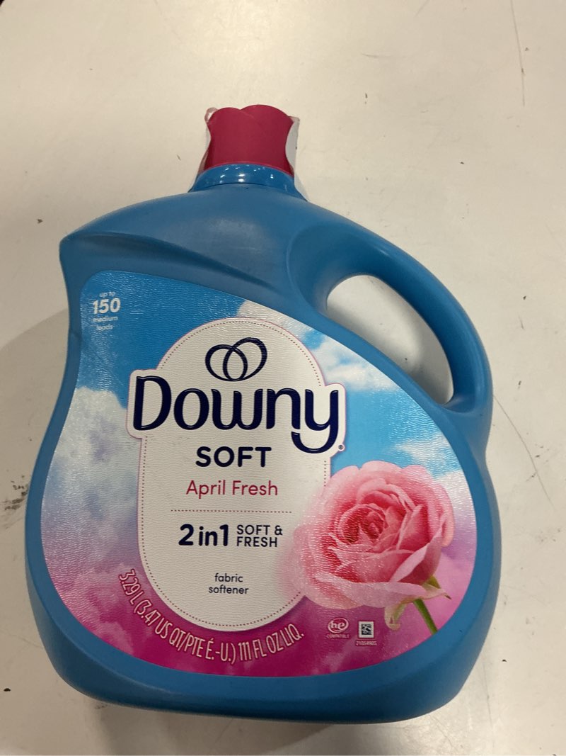 Condition photo showing New/Like New for downy fabric softener liquid, april fresh scent, 111 fl oz, 150 loads april fresh 111 fl oz (pack of 1)