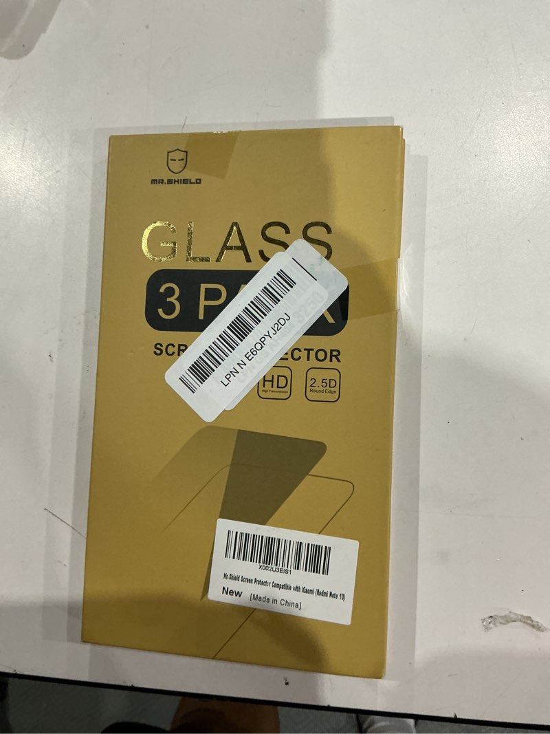 Condition photo showing New/Like New for mr.shield [3-pack] designed for xiaomi (redmi note 10) / redmi note 10s [tempered glass] [japan glass with 9h hardness] screen protector with lifetime replacement | tempered glass japan glass with 9h hardness