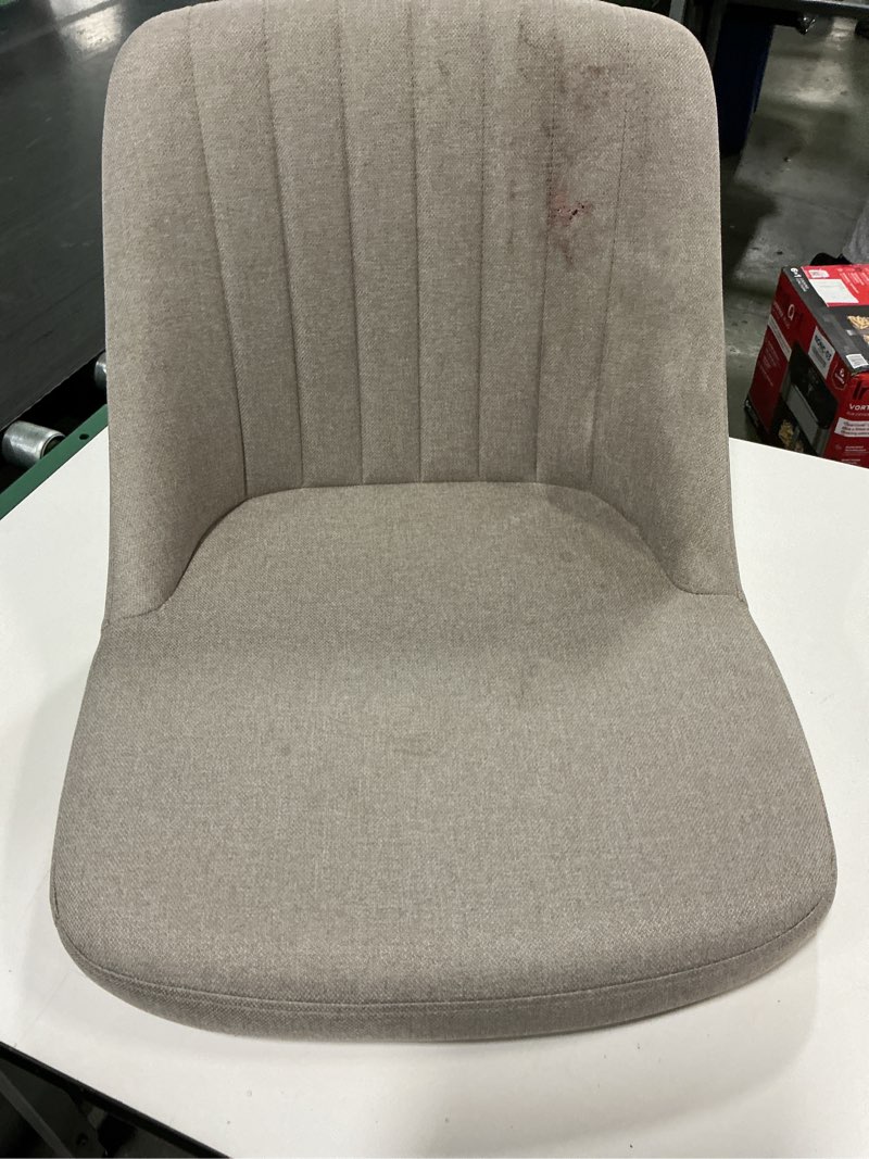 Dining Chairs Set of 4,Comfy Fabric Upholstered Accent Chairs for Kitchen Living Room,Channel Tufted Dining Room Chairs with Curved Solid Wood Legs(Beige)