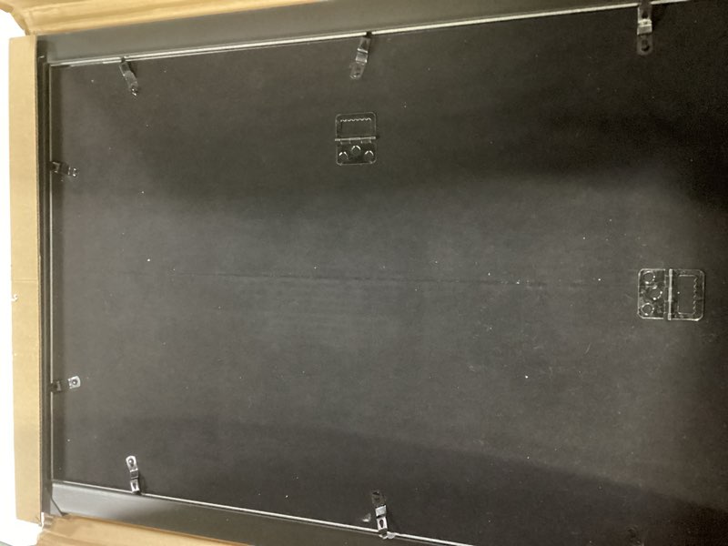 Condition photo showing New/Like New for suede 14x22 frame - single frame, christmas elegant green 14 x 22 poster frame with mat for 12x18, 14x22 picture frames for artwork, puzzles, photos and movie posters green 14" x 22" / 12" x 18" mat