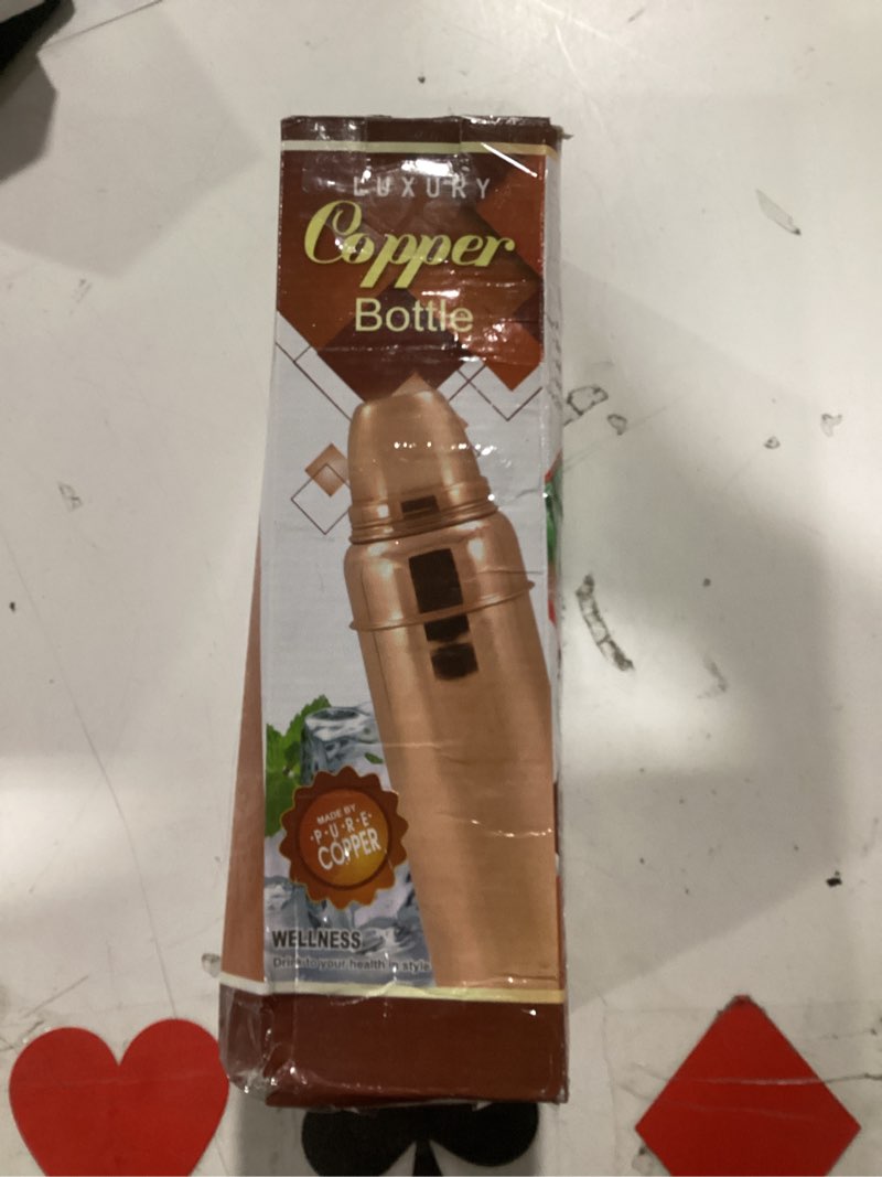 Condition photo showing Good Condition for HOMEZY Copper Water Bottle (34oz/1000ml) 100% Pure Handmade Hammered Ayurvedic Pure Copper Vessel fo