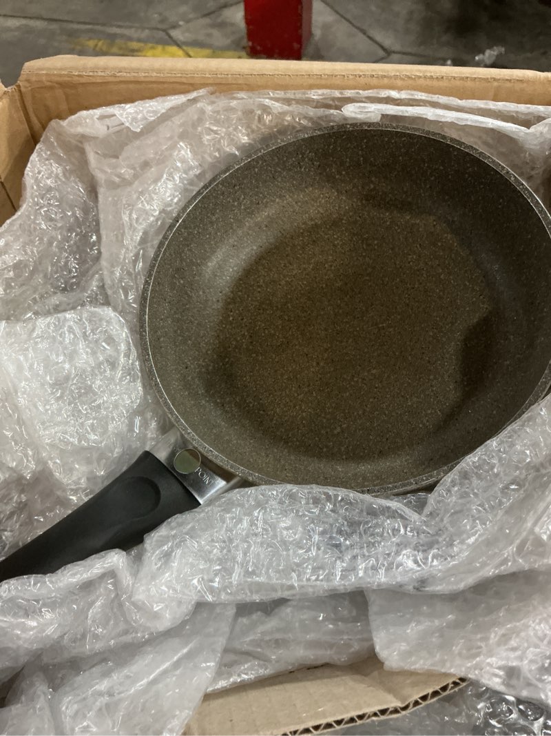 Condition photo showing As Is for BALLARINI Parma by HENCKELS 10-pc Nonstick Pot and Pan Set, Made in Italy, Set includes fry pans, saucepans, sauté pan and Dutch oven with lid,Gray