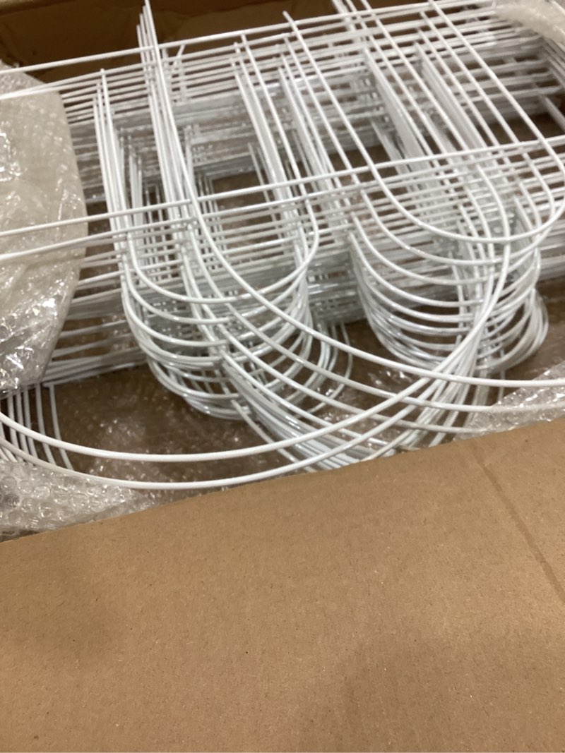 Condition photo showing As Is for amagabeli 35 panels 18in(h)×50ft(l) decorative garden fence no dig rustproof metal pre-linking fence panels garden edging border animal barrier fencing for flower beds yard patio outdoor decor white white-18in x 50ft white