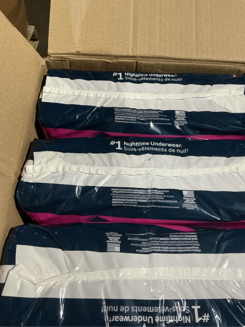 Condition photo showing Good Condition for goodnites overnight underwear for girls  xs  99 ct (select for more options)