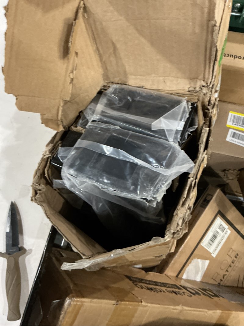 Condition photo showing As Is for Muzata 4Pack Black Cable Railing Post 42 Inch 42"x2"x2" Level Drilled Surface Mount T304 Stainless Steel Cable Railing System Kit Indoor Outdoor with Paper User Guide PS01 BH4L 42" 4 Level posts