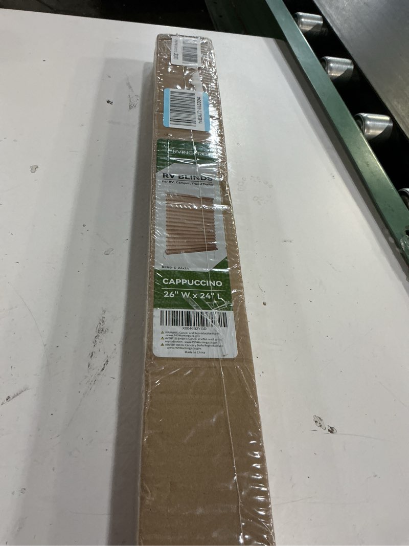 Condition photo showing New/Like New for rv blinds for camper windows, camper replacement blinds, privacy protection, rv window shades for rv, camper, travel trailer, cappuccino (26" w x 24" l) cappuccino 26"w x 24"h
