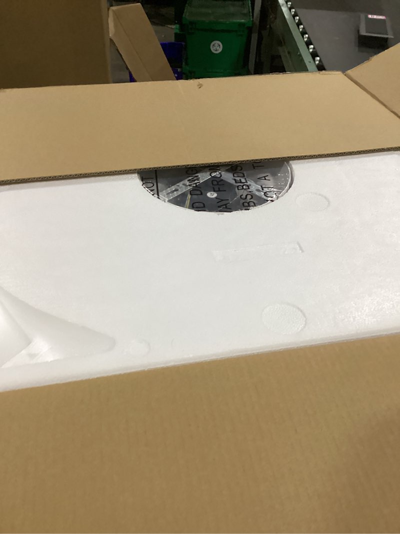 Condition photo showing Good Condition for volisun low profile ceiling fans with lights and remote, 23.6in flush mount ceiling fans with light, 3000k-6500k dimmable fandelier led fan light, white bladeless ceiling fans with lights for bedroom white 23.6 inch