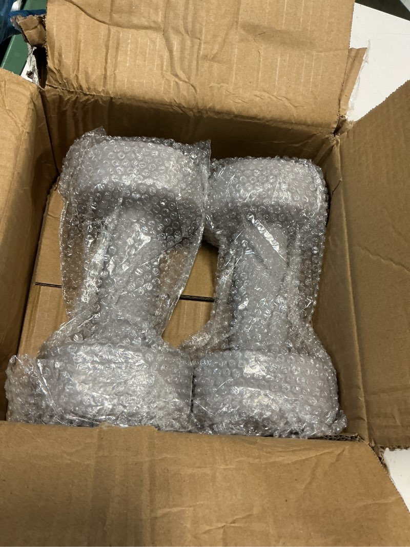 Condition photo showing New/Like New for yes4all neoprene coated dumbbell hand weight sets of 2 - multiple weight options with 15 colors, anti-roll, anti-slip, hexagon shape n. gray 18 lbs (pair)