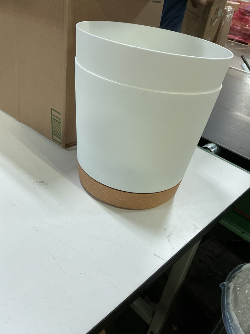 Condition photo showing Good Condition for (the color is white)(2pcs)7.5 inch plastic pots for plants with multiple drainage holes and tray nursery pots succulent planters colorful funny plant pots for indoor,house,desktop,office,balcony,windowsill,room decor white