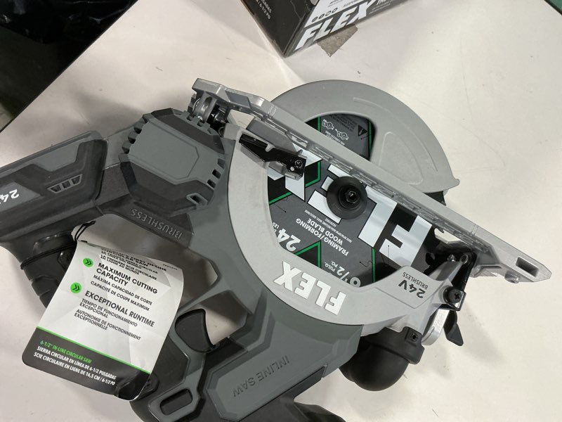 Condition photo showing Good Condition for FLEX 24V Brushless Cordless 6-1/2-Inch In-Line Circular Saw Tool Only, Battery and Charger Not Included - FX2131A-Z, Grey/Black