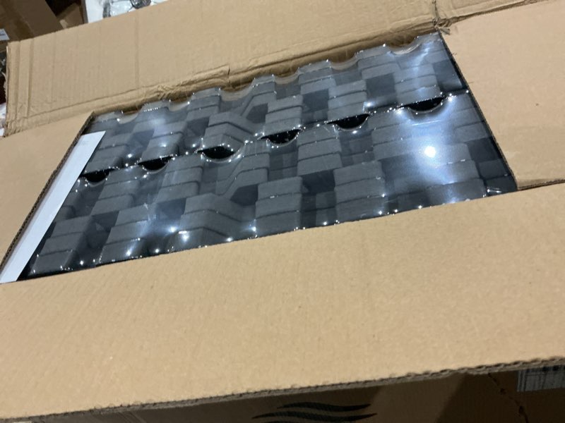 Condition photo showing New/Like New for airhop 0.79in thick 48 sq ft exercise equipment mats, 12 tiles upgraded rubber top with high density eva foam, large interlocking puzzle gym flooring for home gym, heavy weight workout,black & white