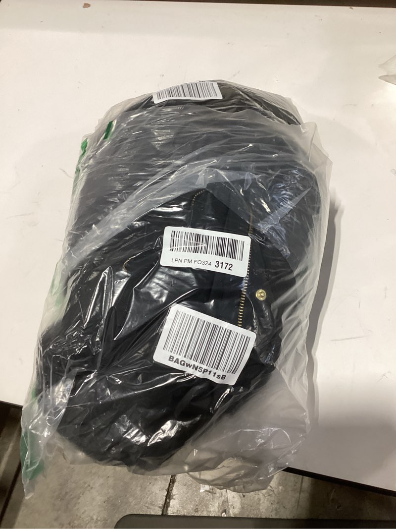 Condition photo showing As Is for Cole Haan womens Long Quilted Puffer Coat Down Jacket X-Small Deep Black