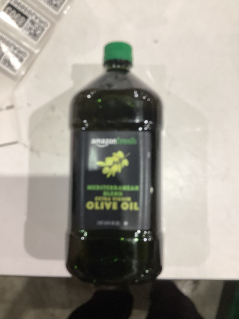 Condition photo showing New/Like New for Amazon Fresh, Mediterranean Blend Extra Virgin Olive Oil, 2QT 3.6 Fl Oz (2L) Mediterranean 67.6 Ounce