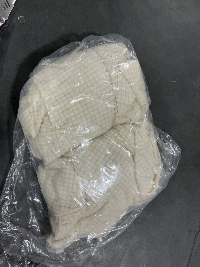 Condition photo showing New/Like New for H.VERSAILTEX Super Stretch Individual Seat Cushion Covers Sofa Covers Couch Cushion Covers Slipcover Sets Thick Jacquard Textured Twill Fabric (2 Piece Medium Sofa Cushion Covers, Ivory) Ivory 2 Cushion Loveseat