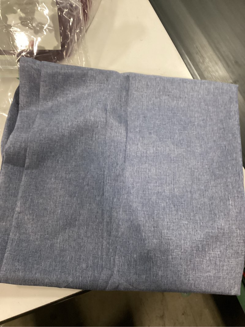 Condition photo showing New/Like New for maxmill rectangle linen texture tablecloth stain proof waterproof wrinkle free washable dining table cloth wipeable fabric dining room table cover farmhouse tablecloths, 60 x 120 inch, demin blue demin blue 120" x 60" (rectangular)