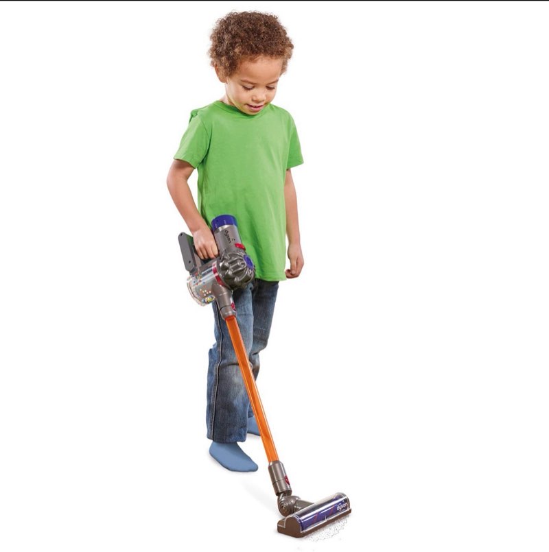dyson cord free toy vacuum: housekeeping playset with pretend accessories for creative thinking