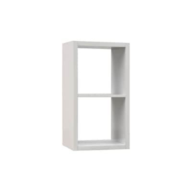 allen + roth 30-in H x 15.87-in W x 13.5-in D White Stackable Wood laminate 2 Cube organizer