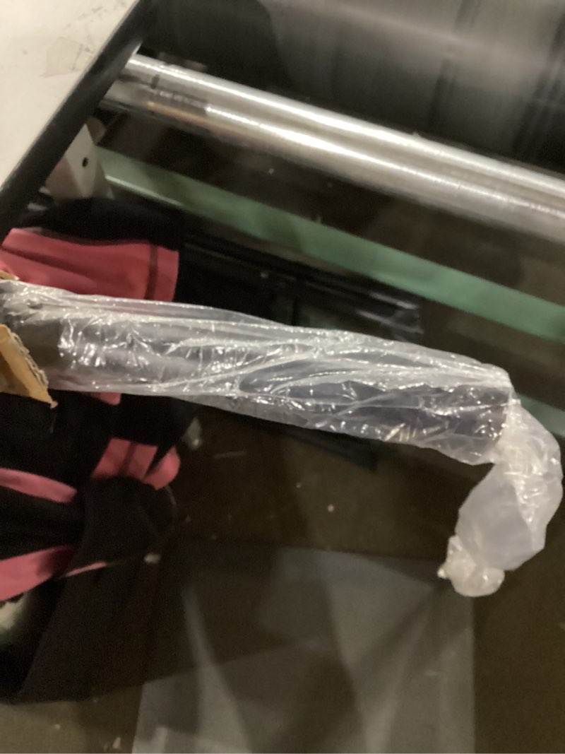 Condition photo showing As Is for Tension Curtain Rod 51-166 Inch(4.25-13.83Ft), Extra Long Outdoor Curtain Rod for Patio Window, No-Drill Dual-End Adjustable Spring Shower Rod, Easy to Install Never Rust, Rod Diameter 1.26In, Black Black 51"-166"