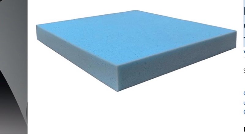 upholstery premium high density memory foam pad ultra plush cushion mattress topper, 47"x29"x4"