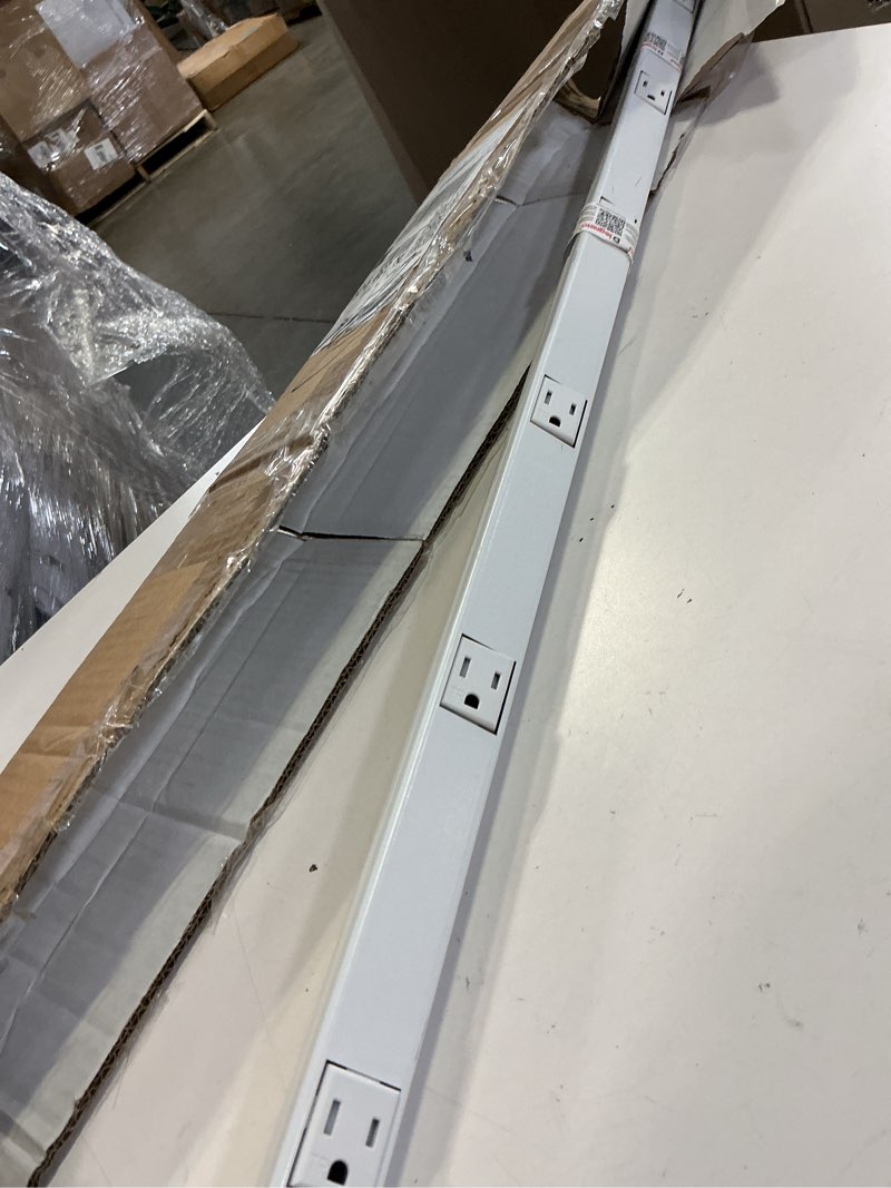 Condition photo showing As Is for legrand wiremold wh20gb306tr plugmold 2000 series 3 foot hardwired power strip with 6 tamper resistant outlets, white