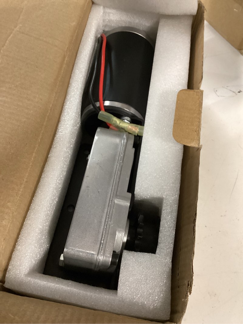 Condition photo showing Good Condition for 225008 rv slide out motor r25075 gearbox high output motor 13 tooth sprocket for rv trailers with accu-slide cable driven room system replace r25076-1 gearbox r25076 bal accu slide parts