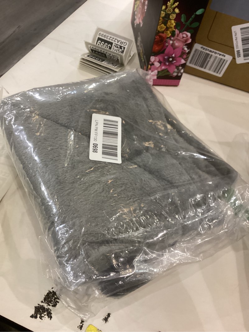 Condition photo showing As Is for FurHaven ThermaNAP Self Warming Cat Mat/Dog Bed for Crates with Self-Warming Technology for Cozy Rest, Fully Machine Washable, Small, Plush Faux Fur, Gray Small Gray