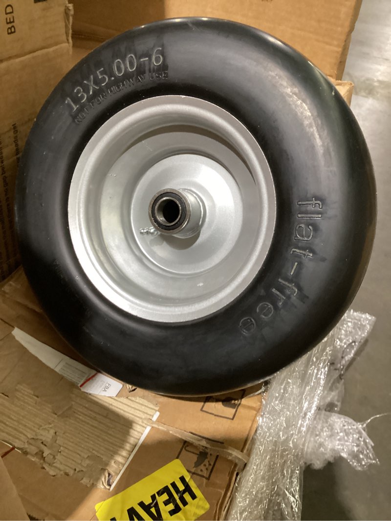 Condition photo showing Good Condition for (2) pneumatic tire assemblies 13x5.00-6 fits dixie chopper 42" - 72" 10202 silver