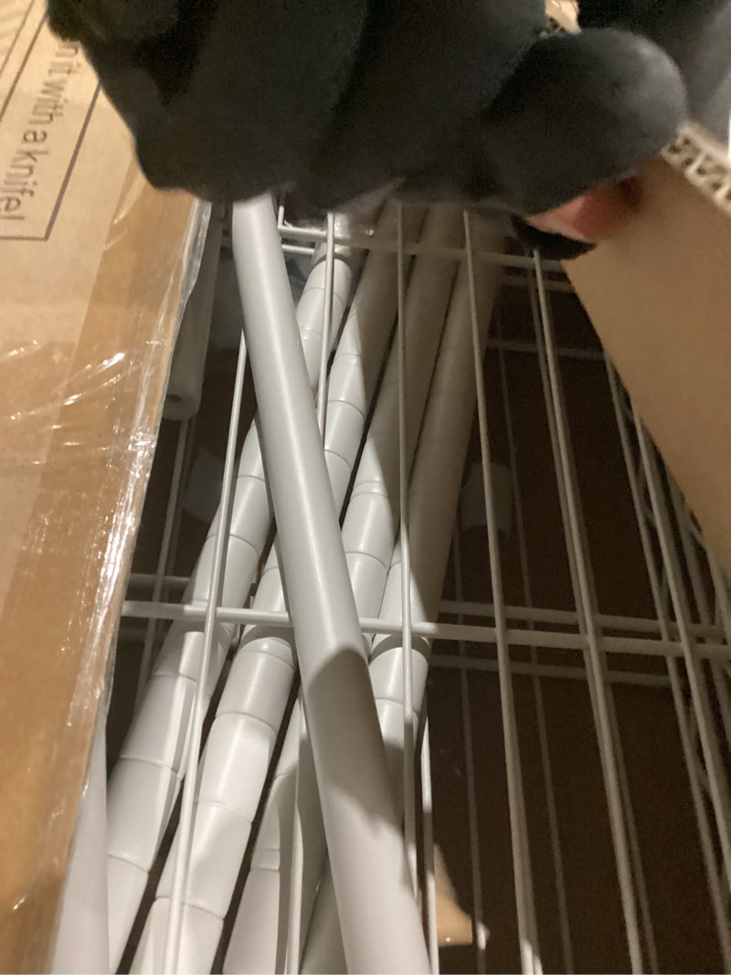 Condition photo showing Good Condition for Clothes Rack, Clothing Rack for Hanging Clothes, 3 Tiers Adjustable Heavy Duty Closet Organizer with Wheels | Double Rods | Side Hooks | Load 445lbs | 35.43" L x 15.7" W x 78.34" H | White 35.43" L x 15.7" W x 78.34" H - White