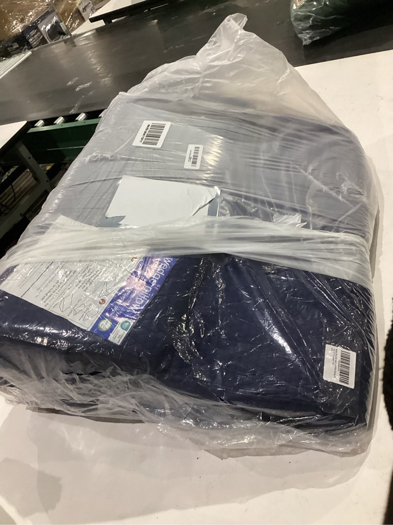 Condition photo showing Good Condition for bedluxe 3pcs orthopedic bed wedge pillow set, foam wedge pillow post surgery for back, leg and knee support, adjustable 9&12 inch folding triangle pillow for sleeping, acid reflux, snoring, navy navy adjustable 9&12 inch + 1 head pillow