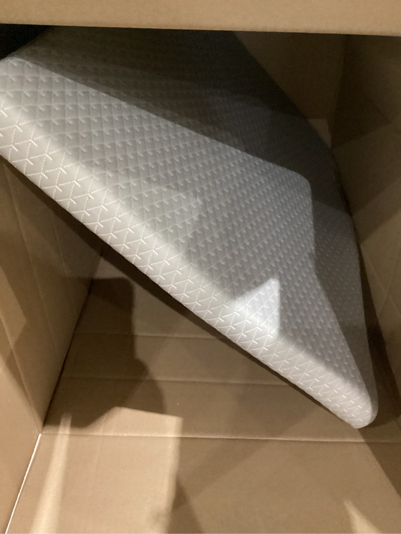 Condition photo showing As Is for ruqmuis wedge pillow for sleeping, 10" bed wedges pillow for headboard, triangle incline wedge for acid reflux, pillows wedge for back pain relief, elevated leg pillows after surgery, snoring, grey 24*24*10 inch grey