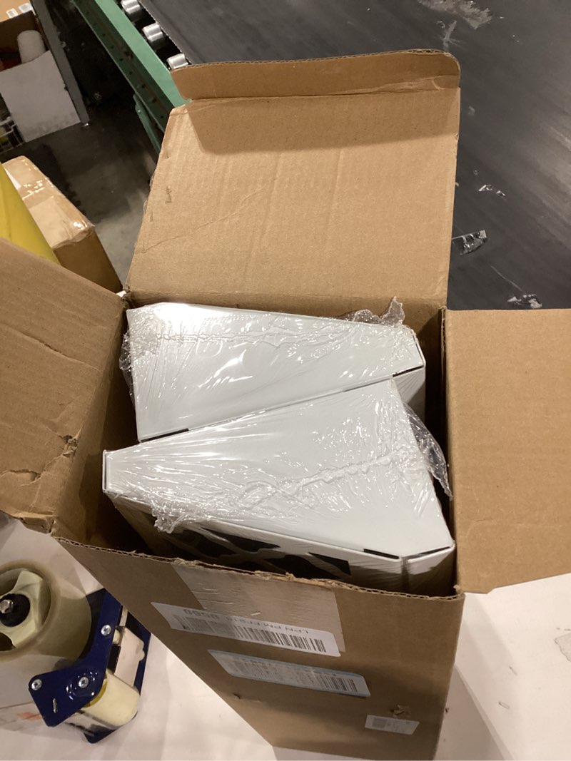 Condition photo showing Good Condition for blulu 2 pcs 18 inch baseboard register duct opening size modern design vent covers for home floor wall baseboard air covers supply floor diffuser including screws (white) 18 inch white 2