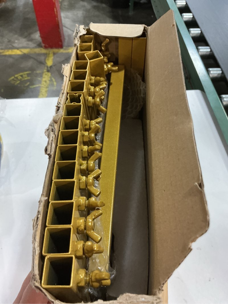 Condition photo showing Good Condition for Wedding Arch 6.6FT x 6.6FT Square Backdrop Stand Gold Metal Balloon Arch Stand for Ceremony Wedding Arches for Ceremony Birthday Party Bridal Shower Anniversary Decoration 6.6 FT x 6.6 FT Gold