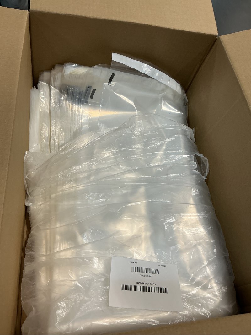 Condition photo showing Good Condition for Spartan Industrial - 24” X 36” (100 Count) Self Seal Clear Poly Bags with Suffocation Warning for Packaging, T Shirts & Shipping - Permanent Adhesive 24" x 36"