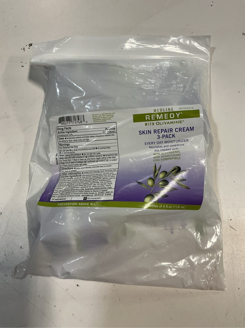 Condition photo showing New/Like New for Medline Remedy Skin Repair Cream, 4 oz Tubes (3 Pack) Scented 4 Fl Oz (Pack of 3)